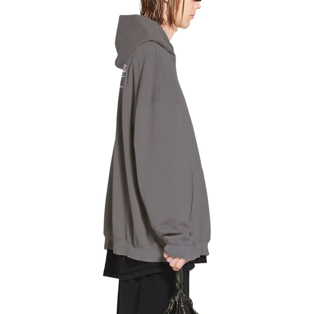 Balenciaga Political Campaign Large Fit Hoodie 'Grey' 620973TNVG6