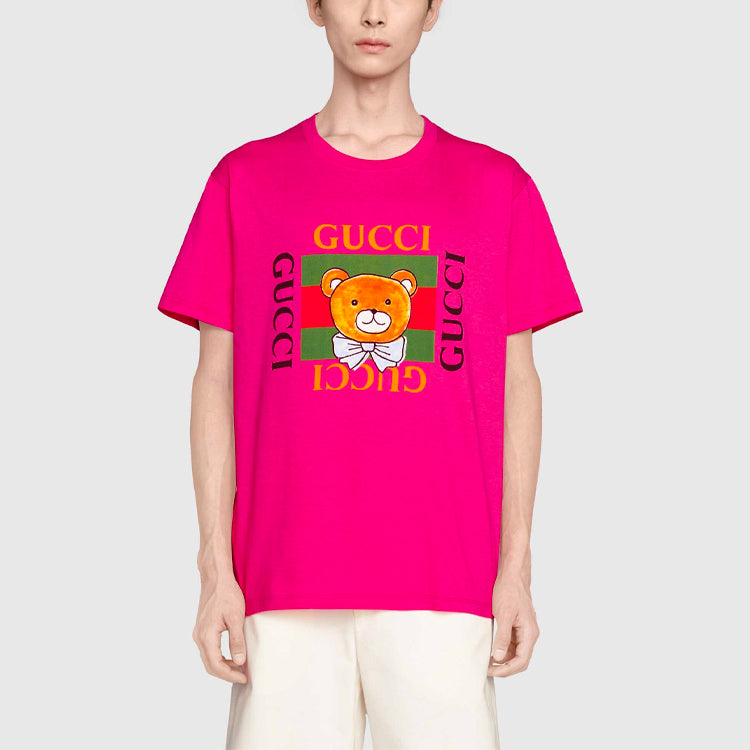 Kai x Gucci Crossover SS21 Loose Round Neck Short Sleeve Purple Red 548334-XJDJI-5251