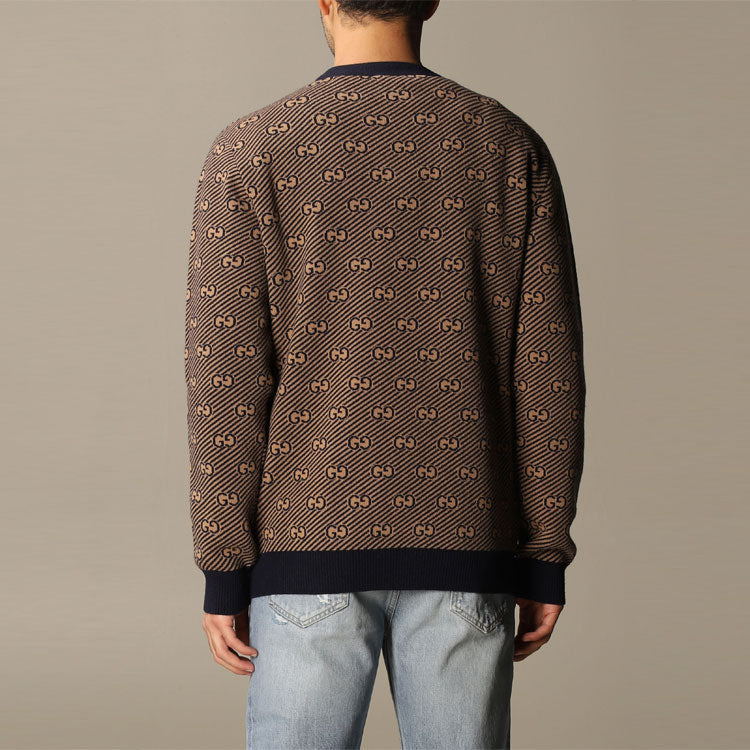 Gucci Stripe Wool Knitting Cardigan Brown 630412-XKBFZ-4314