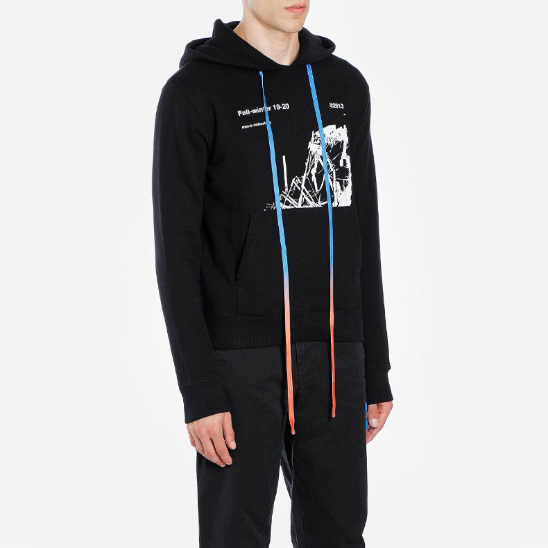 Off-White USA Cotton Pattern Printing Black OMBB034F19E300131001
