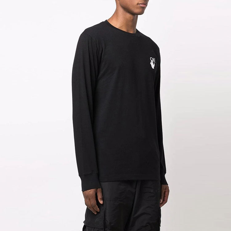Off-White FW21 Caravaggio Painting Solid Color Long Sleeves Ordinary Version Black OMAB001F21JER0031084