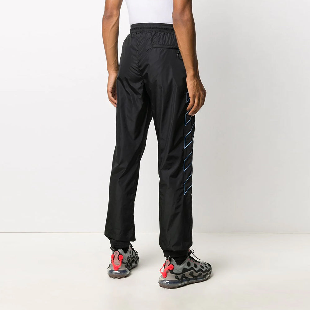Off-White Stripe Nylon Training Long Pants Black OMCA086F20FAB0011040