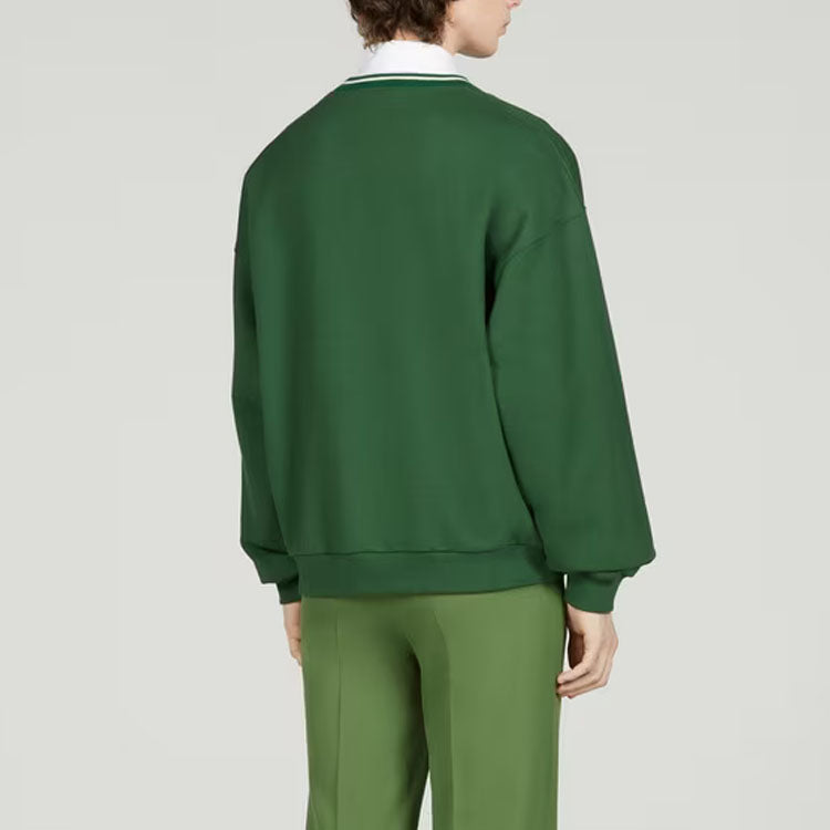Gucci Cotton jersey sweatshirt with vintage logo and dog print 'Green' 715919-XJFF2-3135