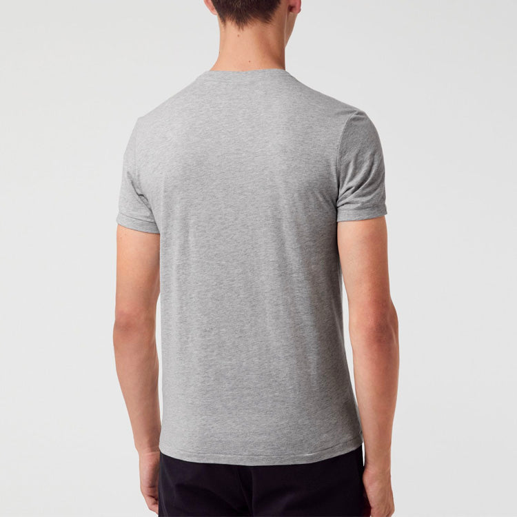 Men's Burberry V neck Knit Pullover Short Sleeve Gray 80038341