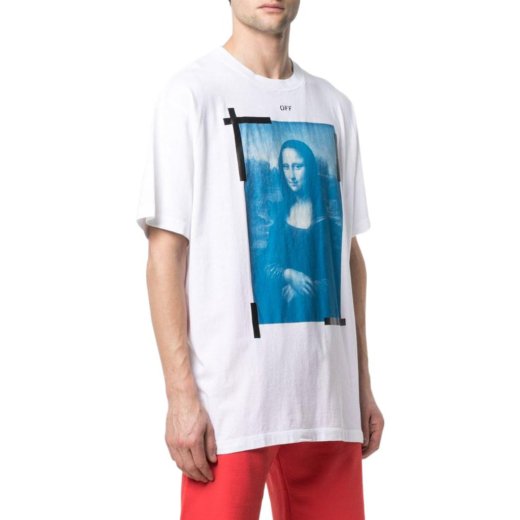 Men's Off-White SS22 Solid Color Round Neck Short Sleeve Version White T-Shirt OMAA038R21JER00101100110