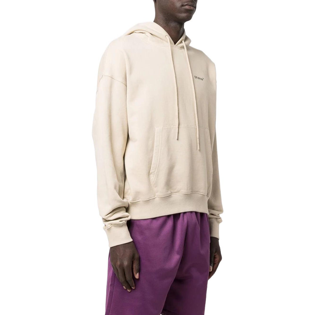 Men's Off-White SS22 Solid Color Geometry Arrow Logo Printing Beige OMBB037S22FLE0031710
