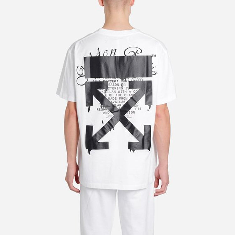 Off-White SS20 Dripping Arrows Logo Loose Short-Sleeved OMAA038R201850050110