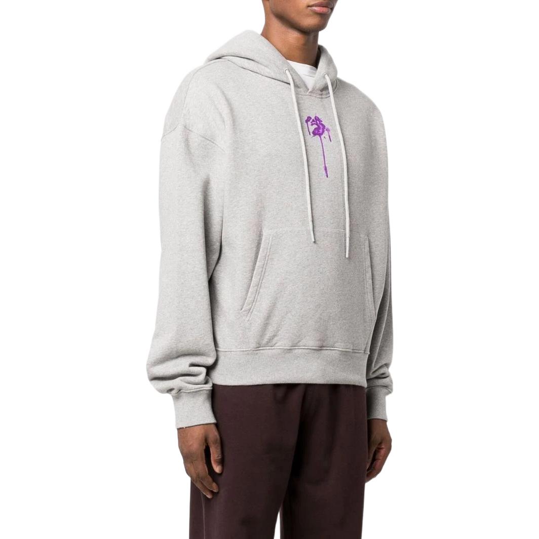 Off-White Dripped OW Logo Over Hoodie 'Grey' OMBB037F21FLE01308370837