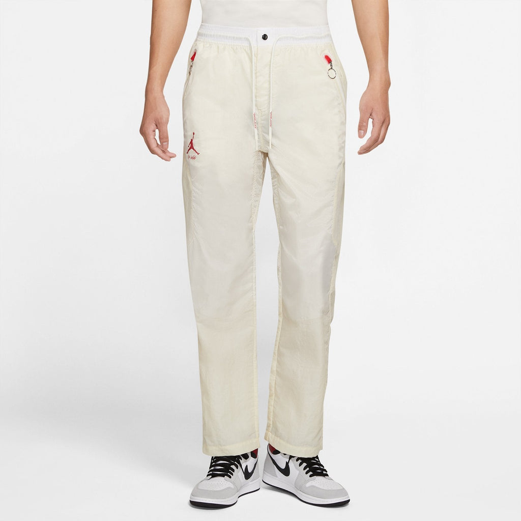 Air Jordan x Off-White Logo Printing Sports Long Pants 'Cream White' DB4250-233