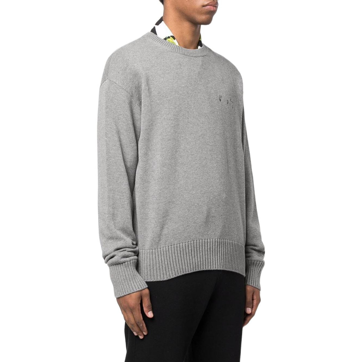 Off-White Logo Embroidered Knitted Jumper OMHE091C99KNI0010610