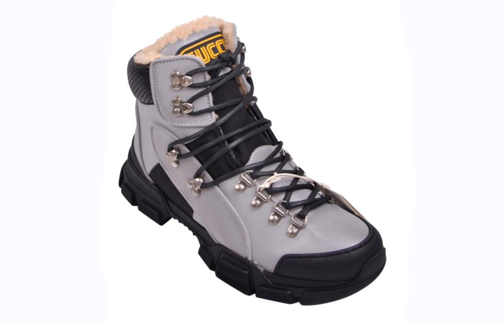Gucci Flashtrek High-top With Wool 'Silver Black' 548761-9Y040-8169