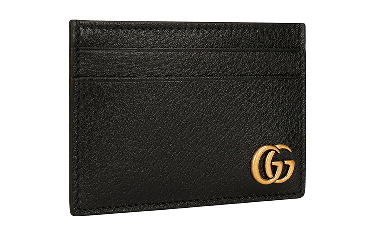 Gucci GG Marmont Card Holder Wallet 'Black' 436022-DJ20T-1000
