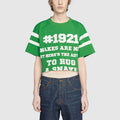 Men's Gucci SS21 1921 Series Alphabet Numeric Printing Short Sleeve Green T-Shirt 659757-XJDHH-3521