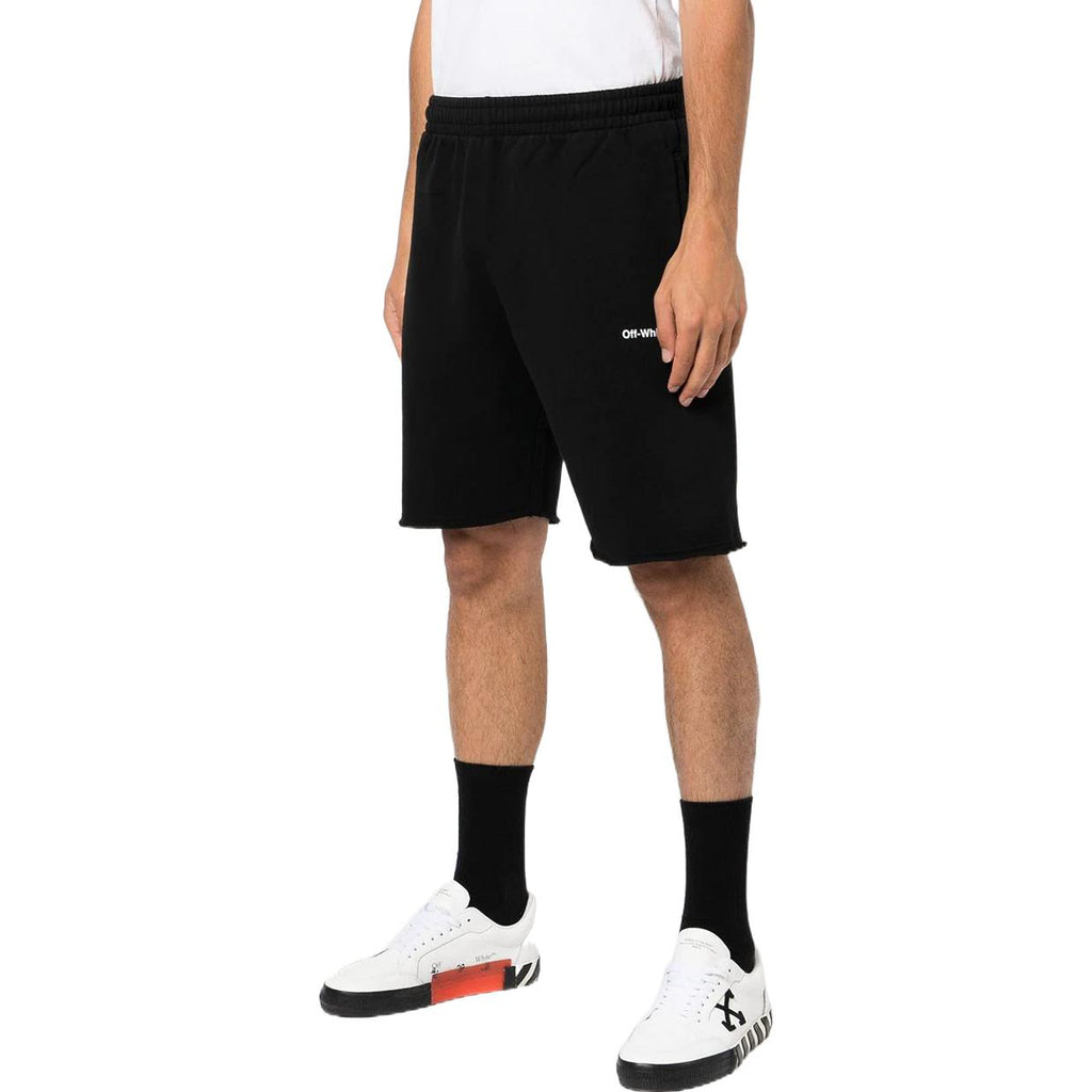 Men's Off-White SS22 Logo Printing Sports Shorts Version Black OMCI006C99FLE0011001