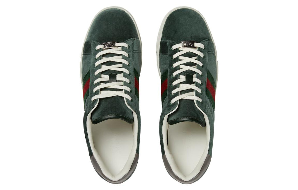 Gucci Ace Velvet Sneakers 'Green Red' 757893-FACGV-3949