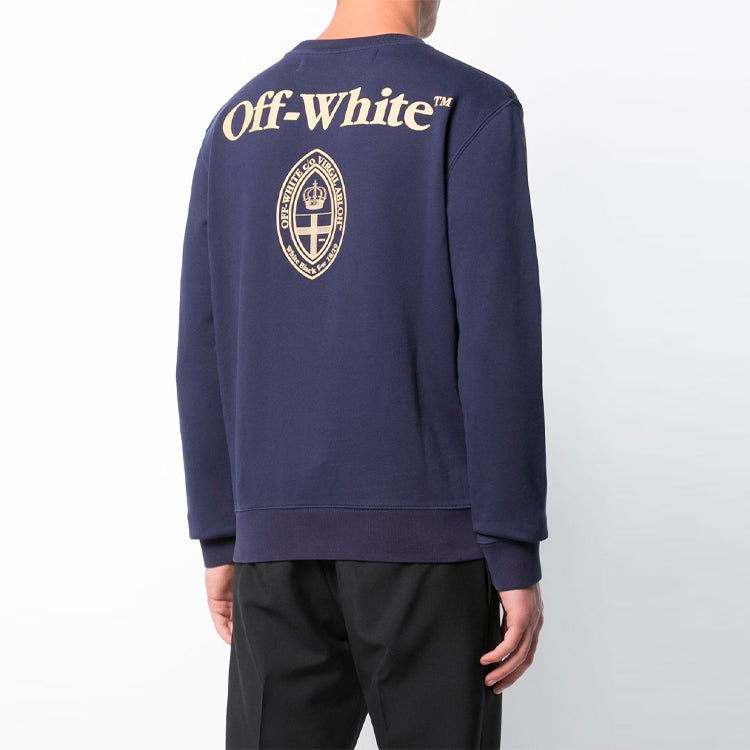 Off-White Printing Casual Solid Color Version Dark Blue OMBA025E181920083003