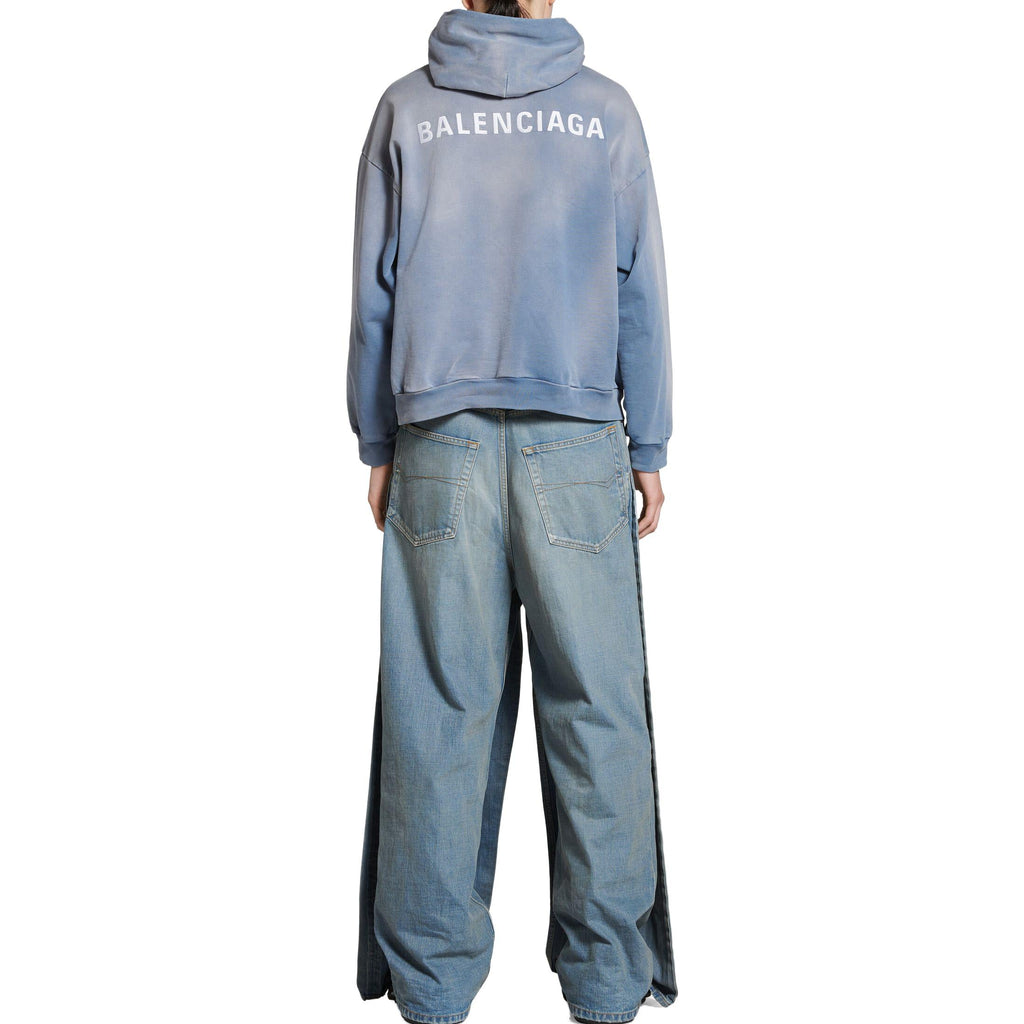 Balenciaga Back Hoodie 'Blue' 767877TPVK24313