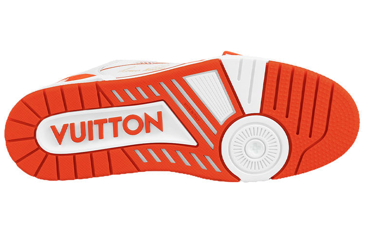 LOUIS VUITTON LV Trainer 'White Orange Velcro' 1A9ZBI