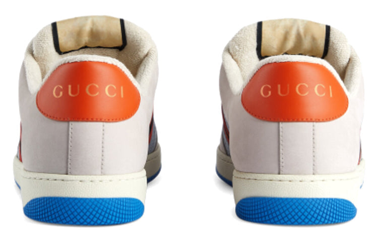 Gucci Screener GG Leather Sneakers 'Grey Blue Red' 708296-0YIA0-1471