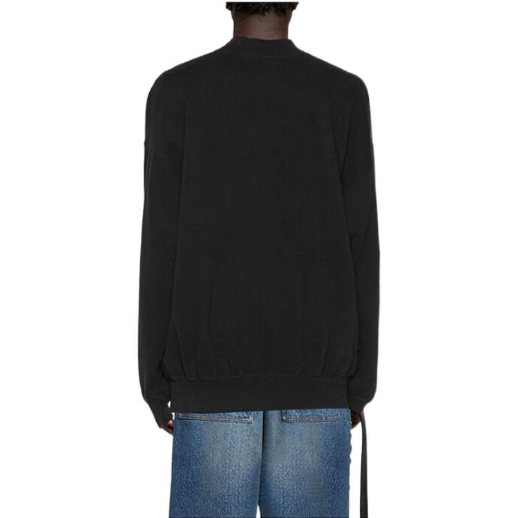 Balenciaga Real Balenciaga Crewneck Sweatshirt 'Black' 652981TIVA21000