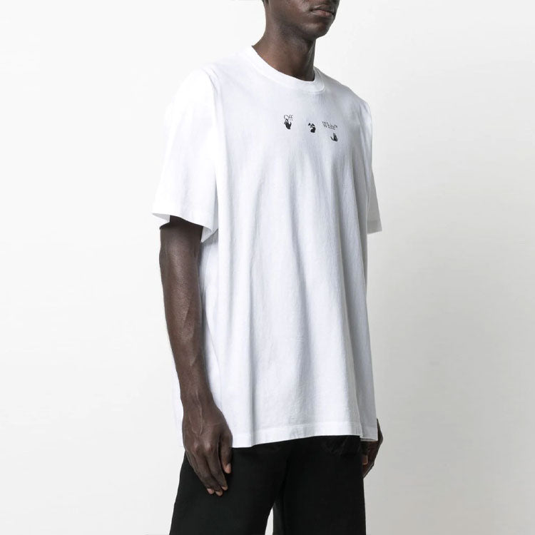 Off-White SS21 Alphabet Printing Short Sleeve Loose Fit White OMAA038S21JER0010145