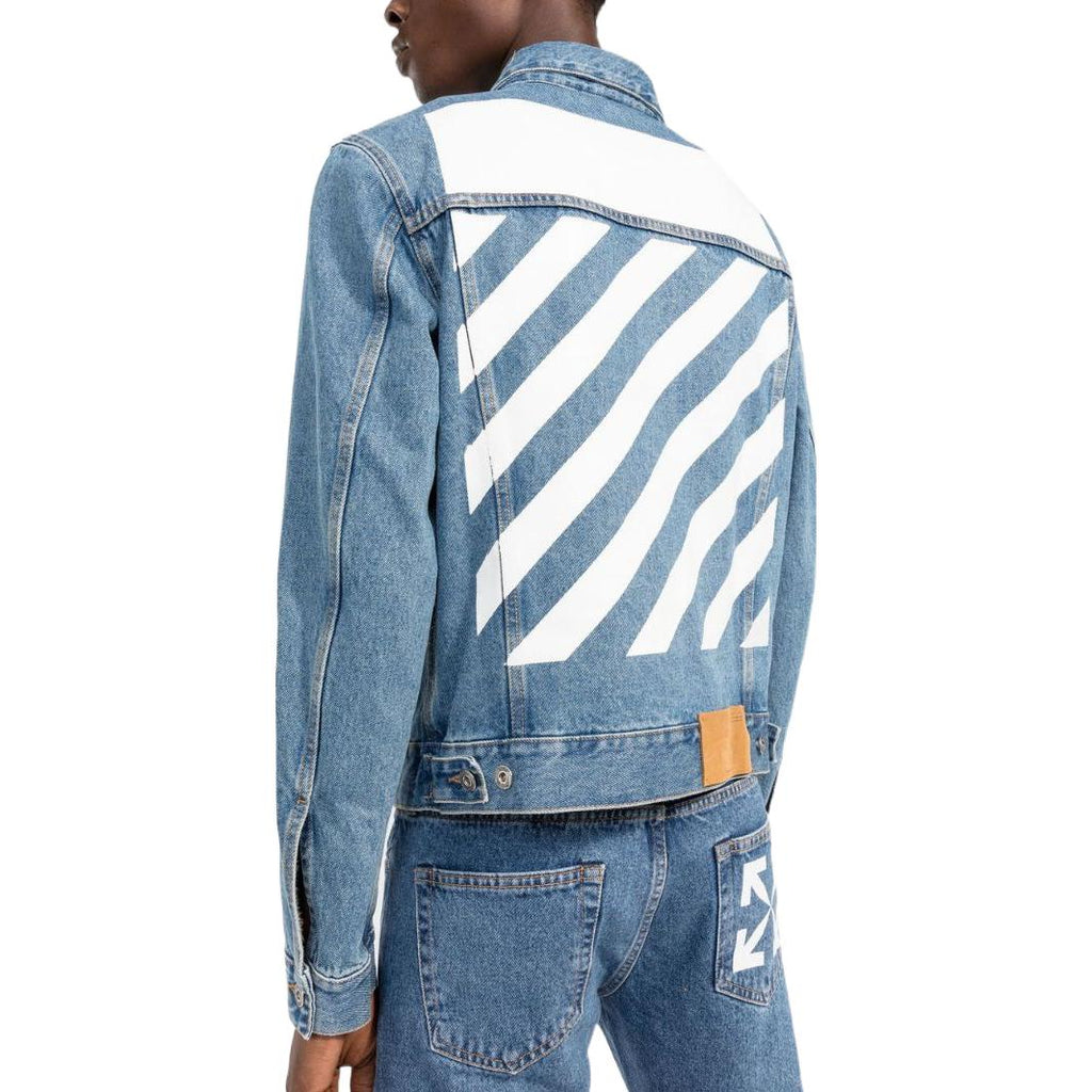 Off-White Diag-Stripe Denim Jacket OMYE079C99DEN0044901