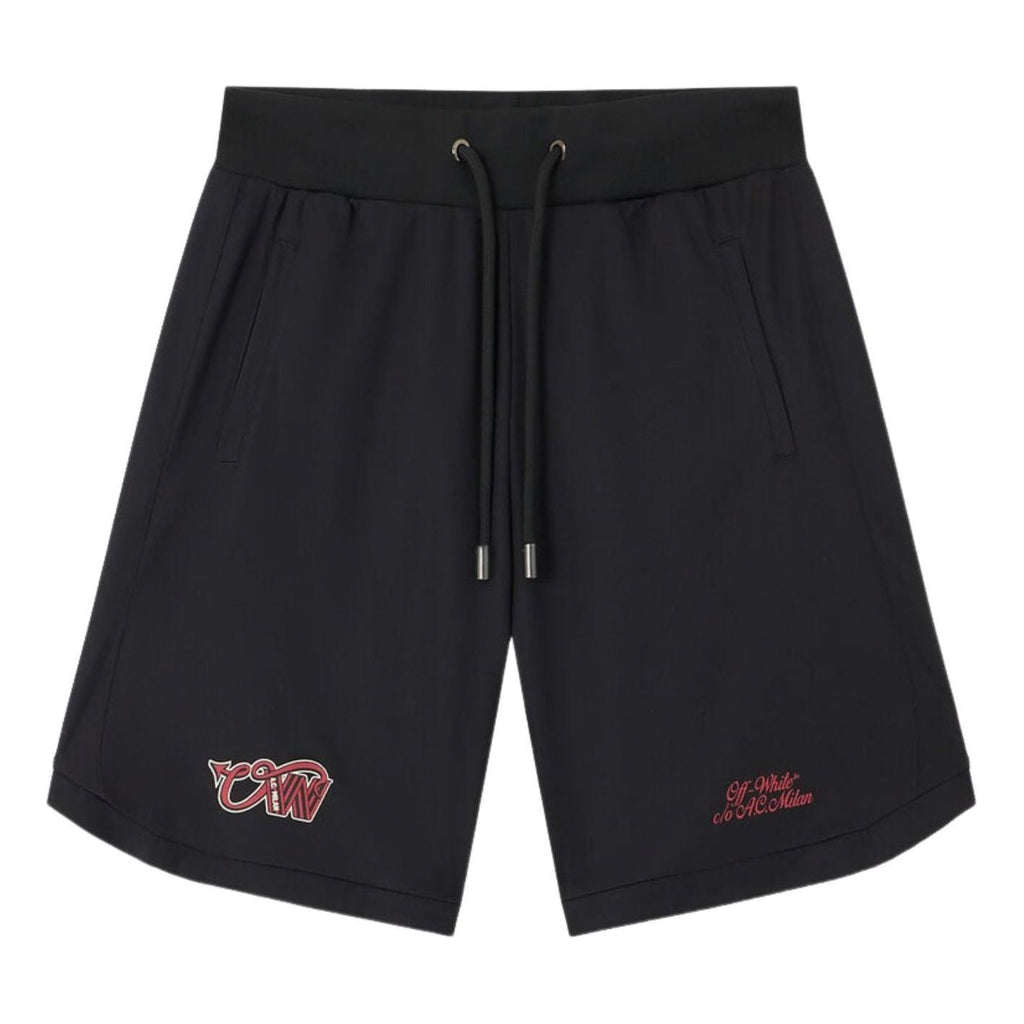 Off-White x c/o AC Milan Skate Sweatshorts 'Black Red' 44MCI013G25F001125