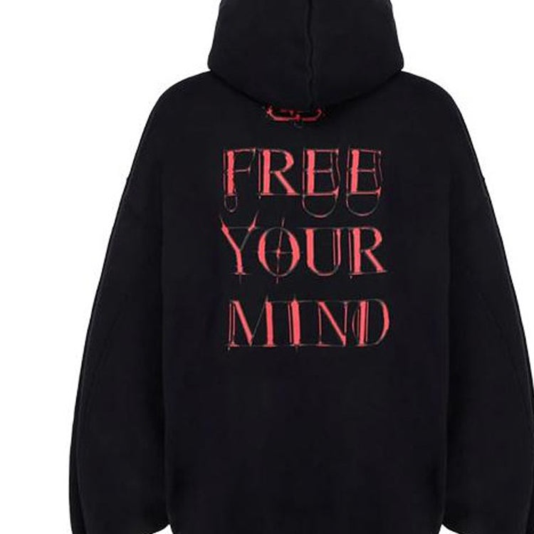 Balenciaga Free Your Mind Hoodie 'Black' 641529TJU791000