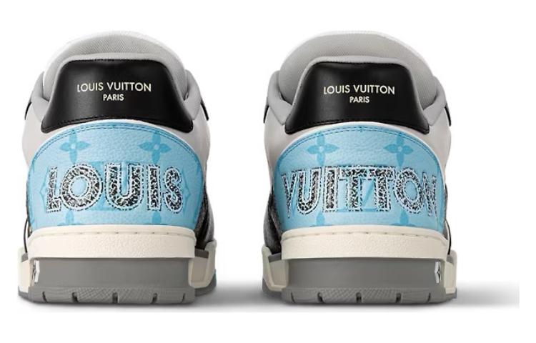 LOUIS VUITTON LV Trainer Sneakers 'Blue Monogram Black Grey' 1AC50W