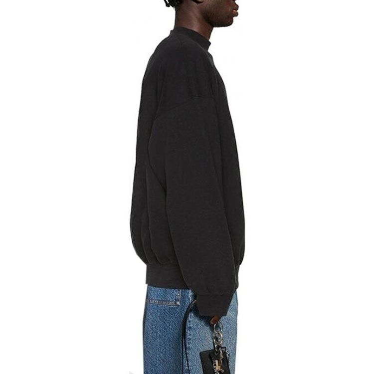 Balenciaga Real Balenciaga Crewneck Sweatshirt 'Black' 652981TIVA21000