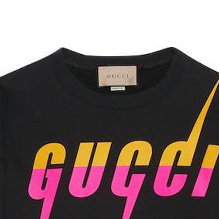 GUCCI Cotton jersey printed sweatshirt with Gucci Blade print 'Black' 715919-XJFL9-1152