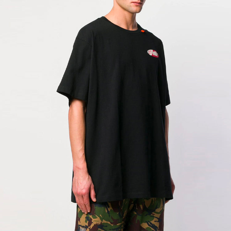 Off-White SS19 Red Arrow Printing Short-Sleeve Tee Men Black OMAA038S191850061020