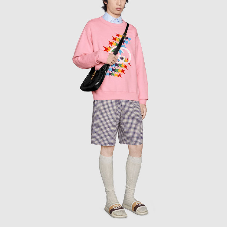 Gucci Fw21 Rainbow Stars Crewneck Sweatshirt 'Pink' 626990-XJDNK-5904