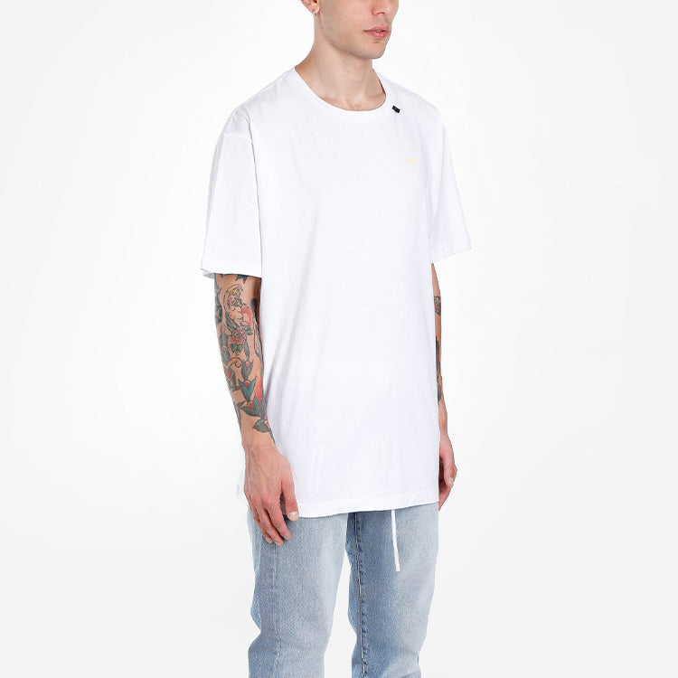 Off-White Gold Arrow Print Oversized Short-Sleeved OMAA038F191850100160