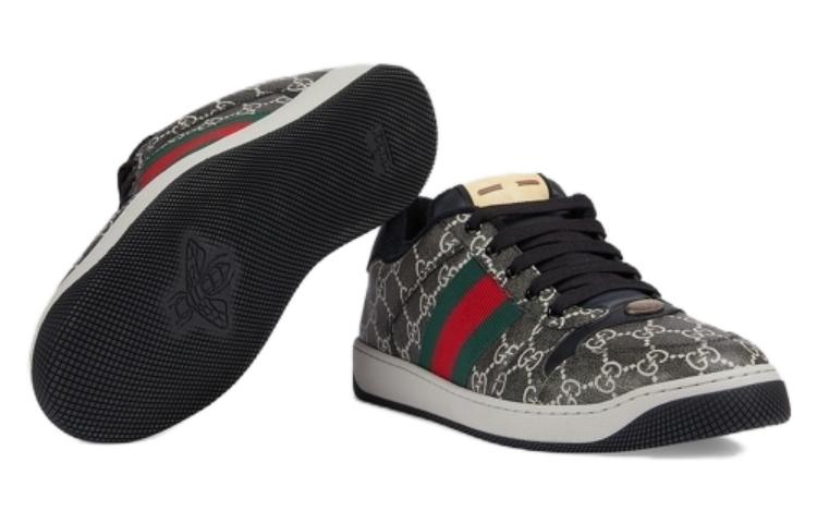Gucci Screener sneaker GG Supreme canvas 'Black Grey' 763525-FACMI-8444
