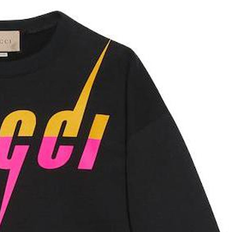 GUCCI Cotton jersey printed sweatshirt with Gucci Blade print 'Black' 715919-XJFL9-1152
