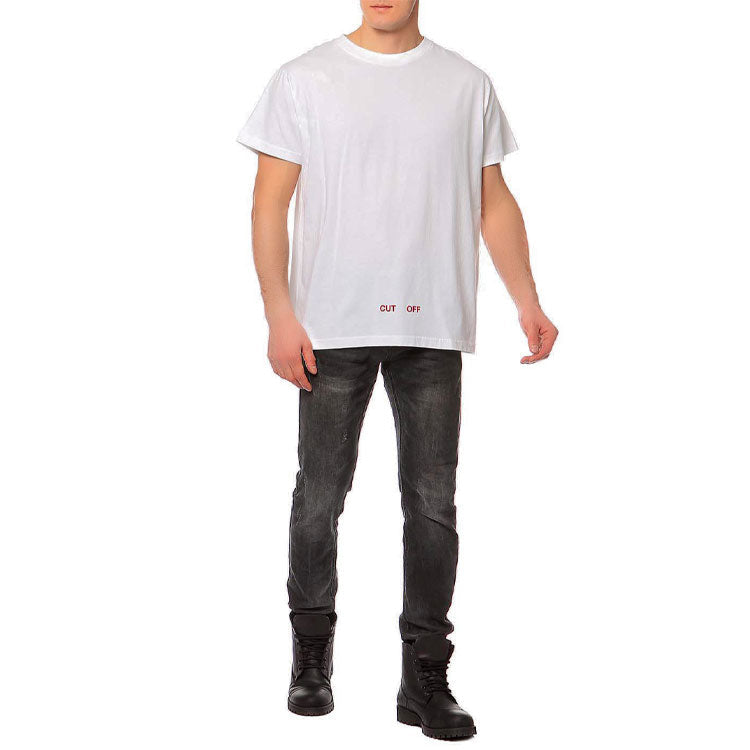 Off-White Minimalistic Back Alphabet Logo Short Sleeve Version White OMAA002F161850520188