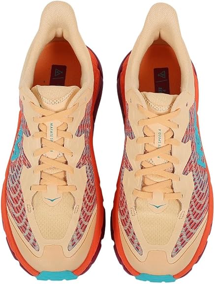 HOKA Mafate Speed 4 – Cream, Coral & Teal