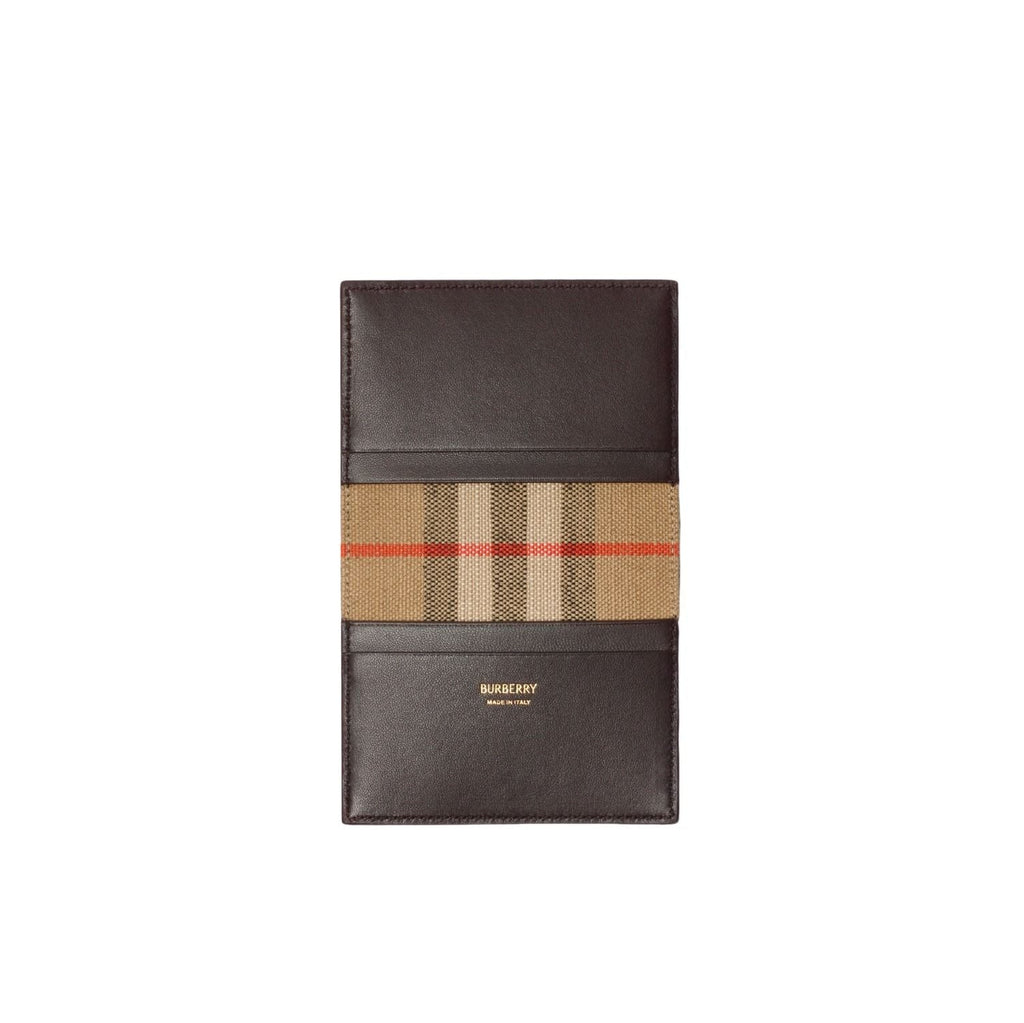 (WMNS) Burberry 26 Bloomsbury Folding Card Case 'Peat Brown Sand Beige' 81204911