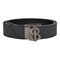 Burberry 26FW Check Reversible Belt 'Charcoal' 8125337