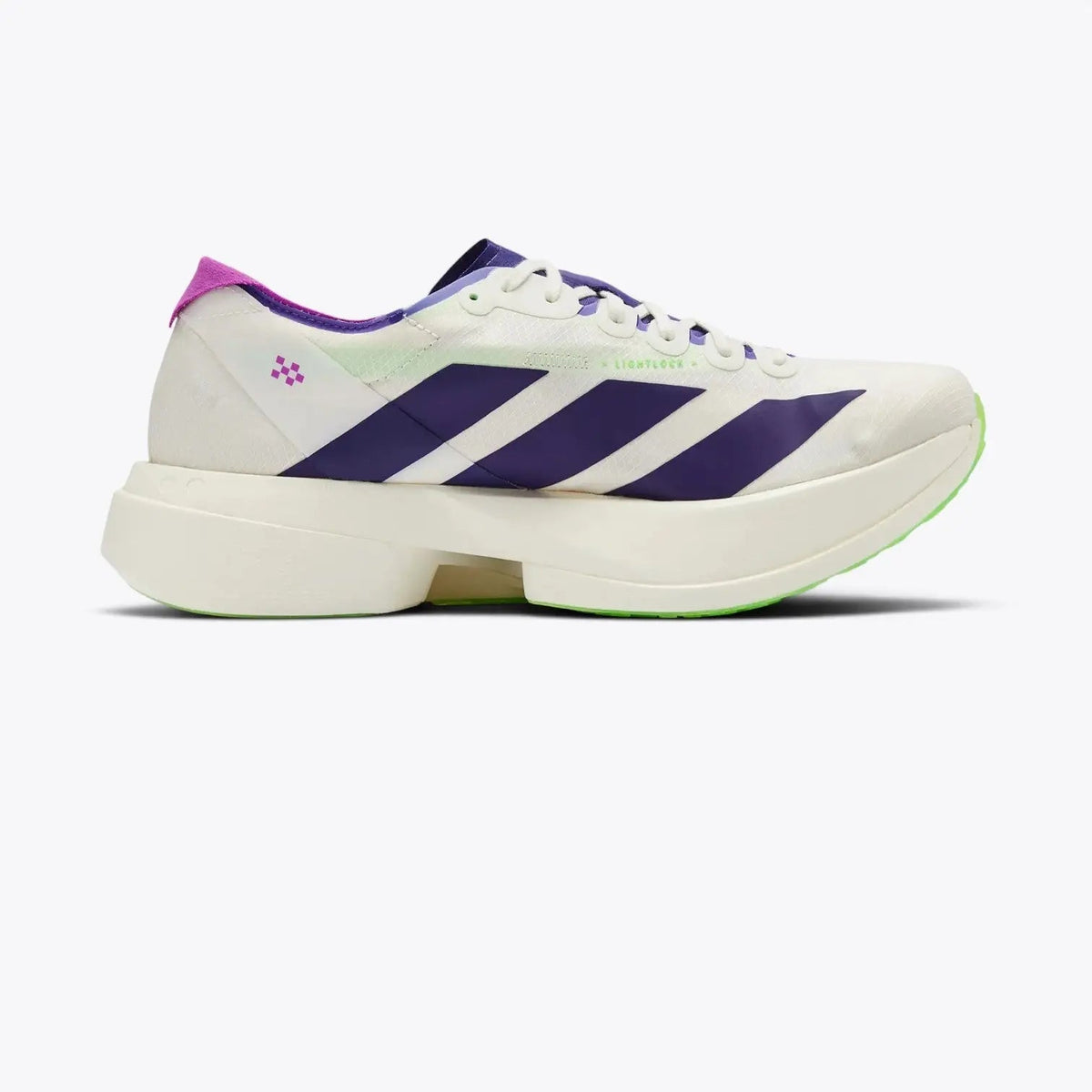 Adidas Adizero Adios Pro 4 Running Shoes – White / Purple / Lime