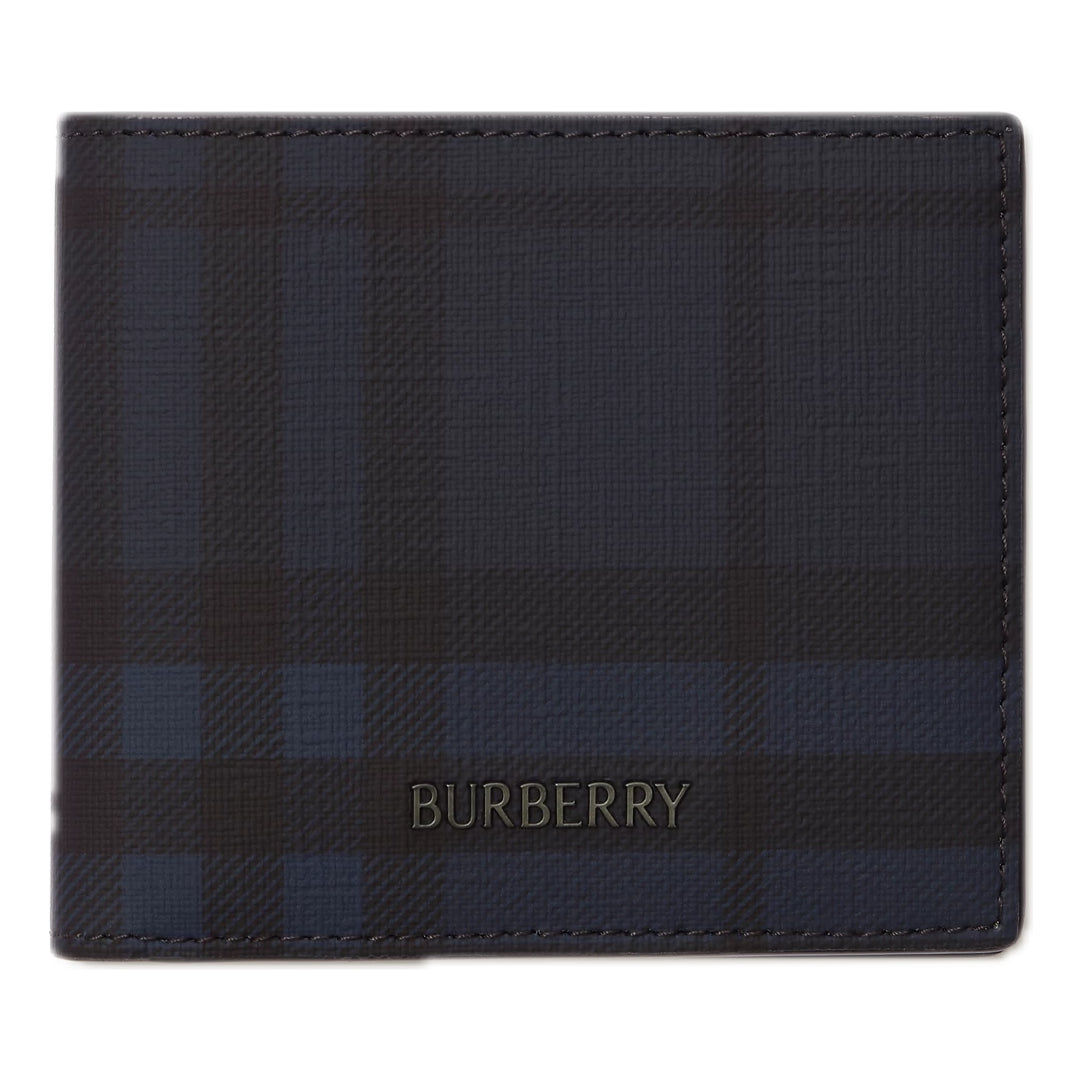 Burberry City Check Bifold Wallet 'Navy' 8128116
