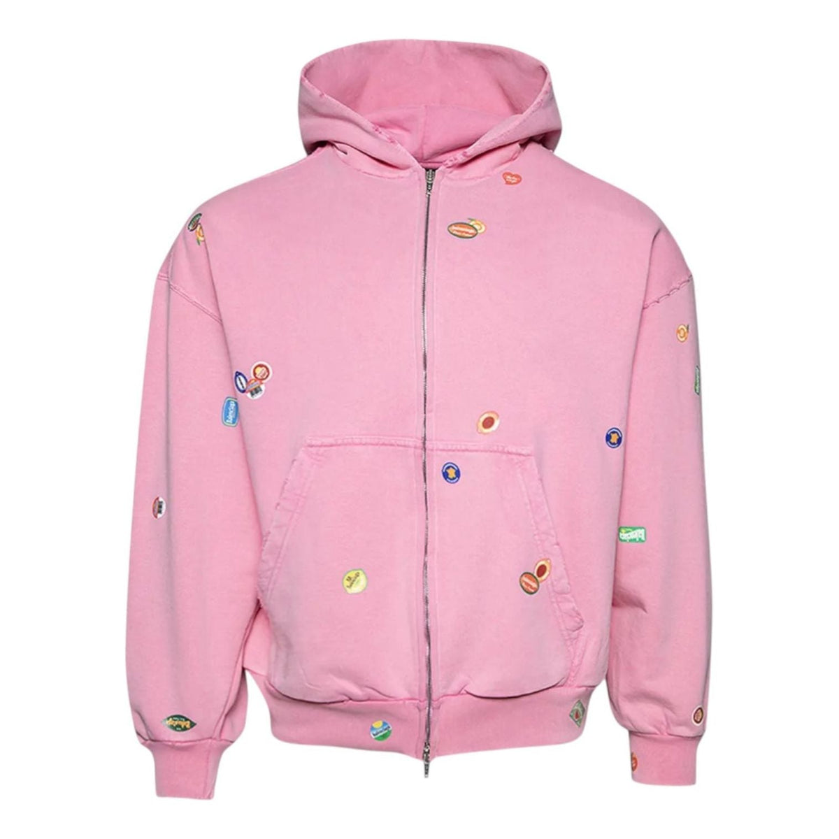 Balenciaga Fruity Zip-Up Hoodie 'Faded Dirty Pink' 803264TRVS59568
