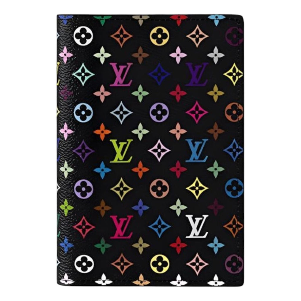 LOUIS VUITTON x Takashi Murakami Passport Cover 'Black Multicolored' M13414