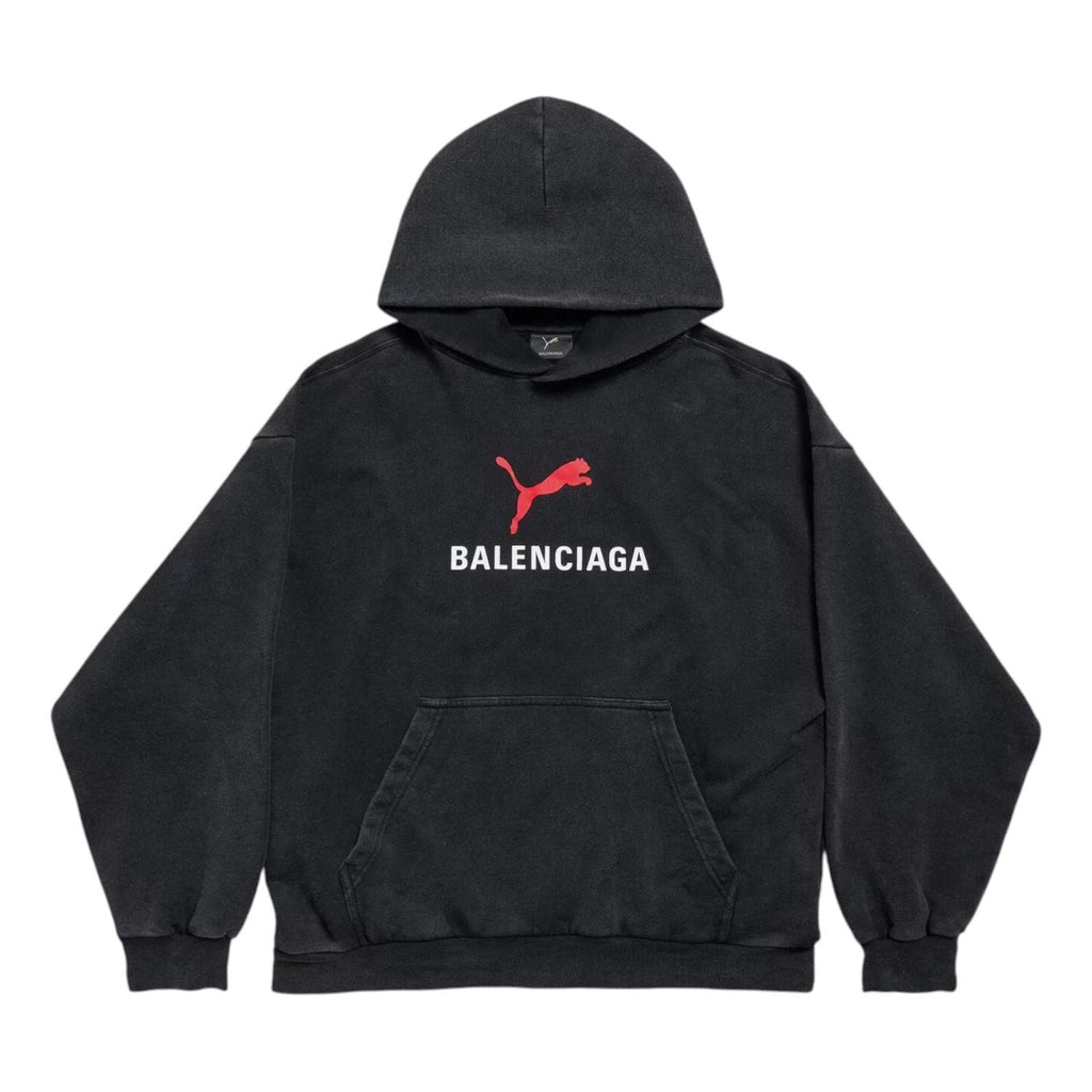 Balenciaga x Puma Hoodie Medium Fit 'Black Faded' 767877TTVA41041