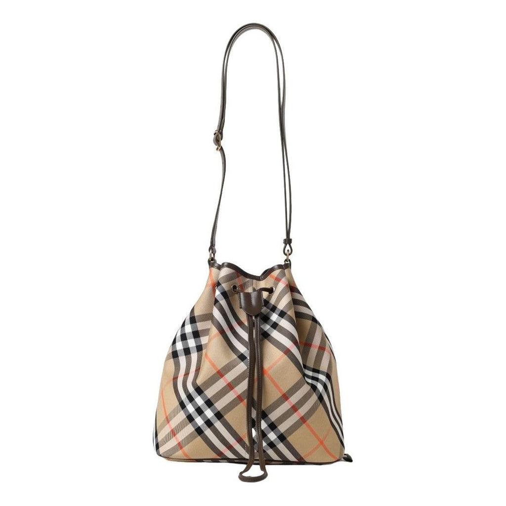 (WMNS) Burberry 25 Burberry Vintage Check Coated Cotton Bag 'Beige' 8093869