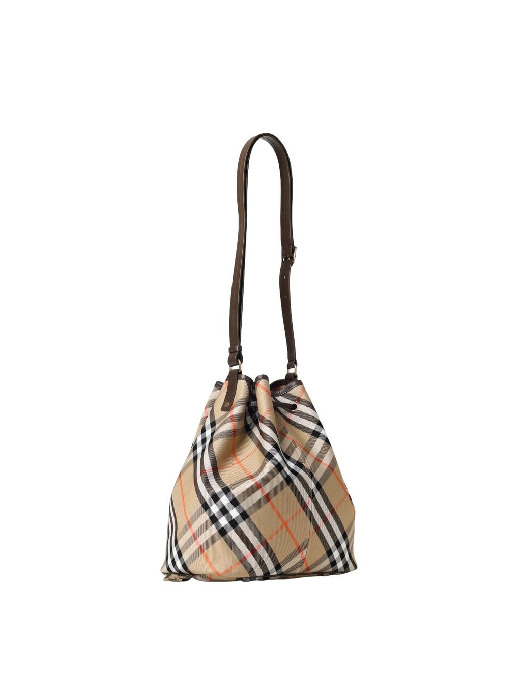 (WMNS) Burberry 25 Burberry Vintage Check Coated Cotton Bag 'Beige' 8093869