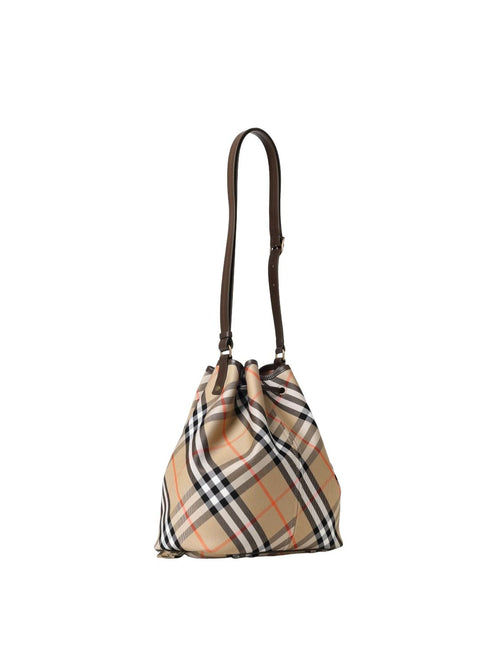 (WMNS) Burberry 25 Burberry Vintage Check Coated Cotton Bag 'Beige' 8093869