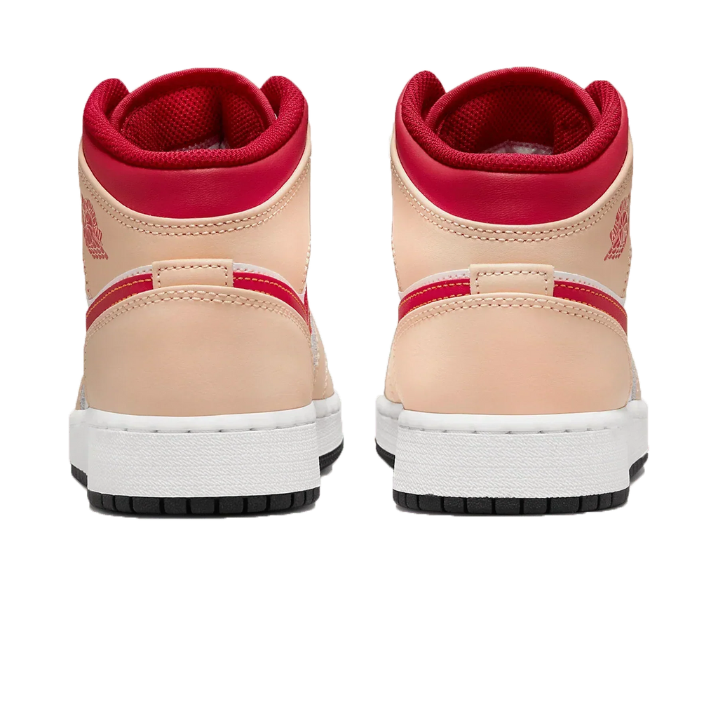 Air Jordan 1 Mid 'Light Curry Cardinal Red'