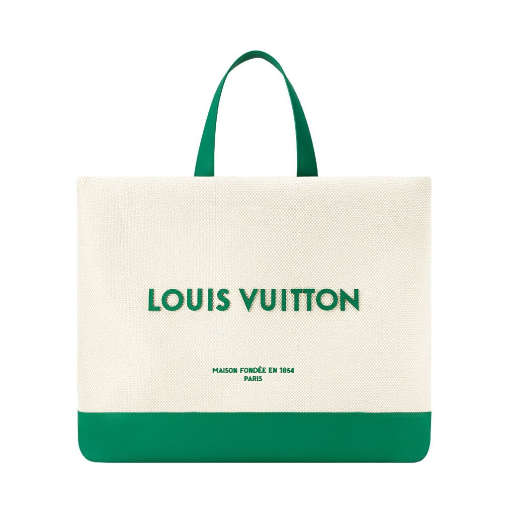 LOUIS VUITTON Shopper Tote MM 'Ecru White Grass Green' M29327